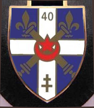 Coat of arms (crest) of the 40th Artillery Regiment, French Army
