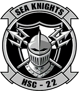Coat of arms (crest) of the Helicopter Sea Combat Squadron 22 (HSC-22) Sea Knights, US Navy