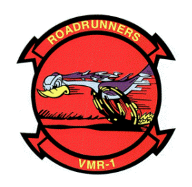 Coat of arms (crest) of the Marine Transport Squadron (VMR)-1 Roadrunners, USMC