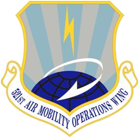 Coat of arms (crest) of the 521st Air Mobility Operations Wing, US Air Force
