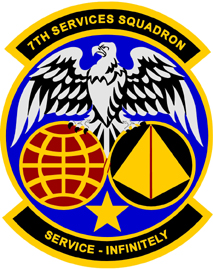 Coat of arms (crest) of the 7th Services Squadron, US Air Force