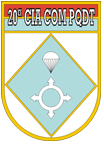 Coat of arms (crest) of the 20th Parachute Signals Company, Brazilian Army