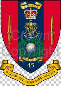 Coat of arms (crest) of 45 Commando, RM