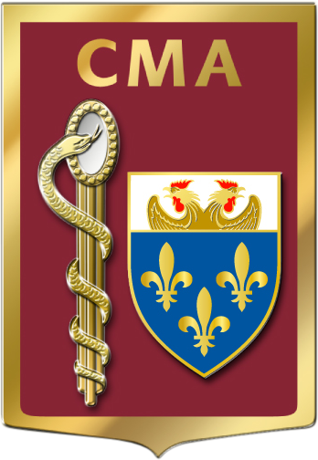 Coat of arms (crest) of the Armed Forces Military Medical Centre Versailles, France