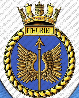 Coat of arms (crest) of the HMS Ithuriel, Royal Navy