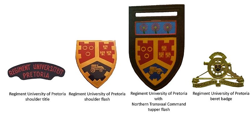 Coat of arms (crest) of the University of Pretoria Regiment, South African Army