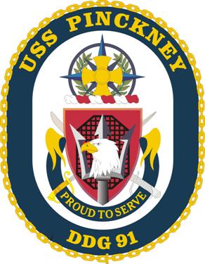 Coat of arms (crest) of the Destroyer USS Pinckney (DDG-91)