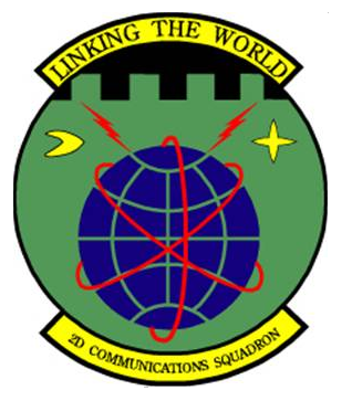 Coat of arms (crest) of 2nd Communications Squadron, US Air Force