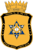 Coat of arms (crest) of Lodge of St John no 24 Haakon til de tre Lys (Norwegian Order of Freemasons)