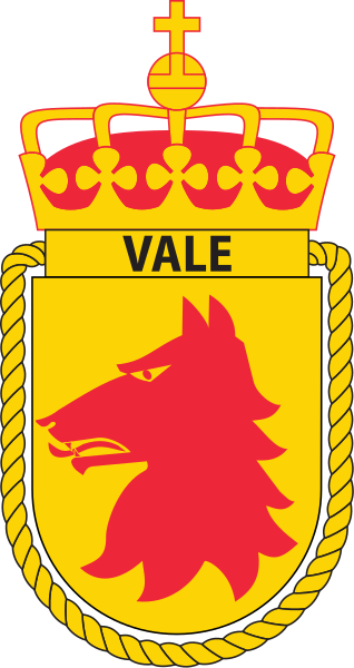 Coat of arms (crest) of the Minelayer KNM Vale (N53), Norwegian Navy