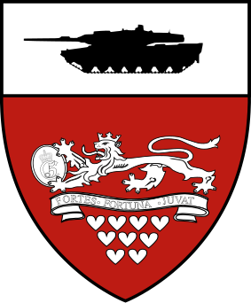 Emblem (crest) of the 2nd Tank Squadron, I Battalion, The Jutland Dragoon Regiment, Danish Army