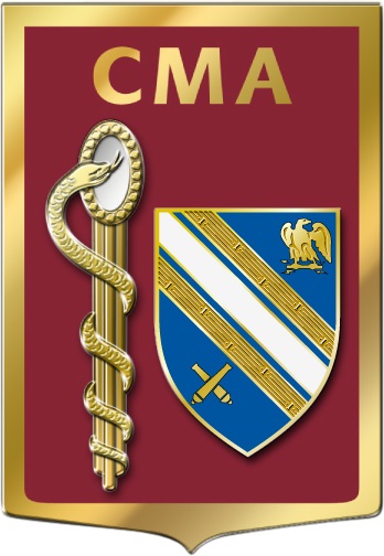 Coat of arms (crest) of the Armed Forces Military Medical Centre Mourmelon-Maily, France