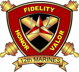 Coat of arms (crest) of the 12th Marine Regiment, USMC