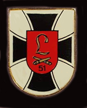 Coat of arms (crest) of the Field Artillery Training Battalion 51, German Army