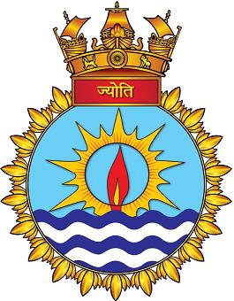 Coat of arms (crest) of the INS Jyoti, Indian Navy