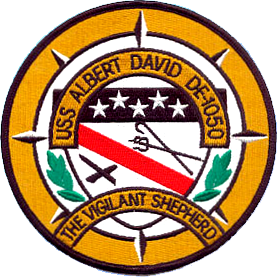 Coat of arms (crest) of the Destroyer Escort USS Albert David (DE-1050)