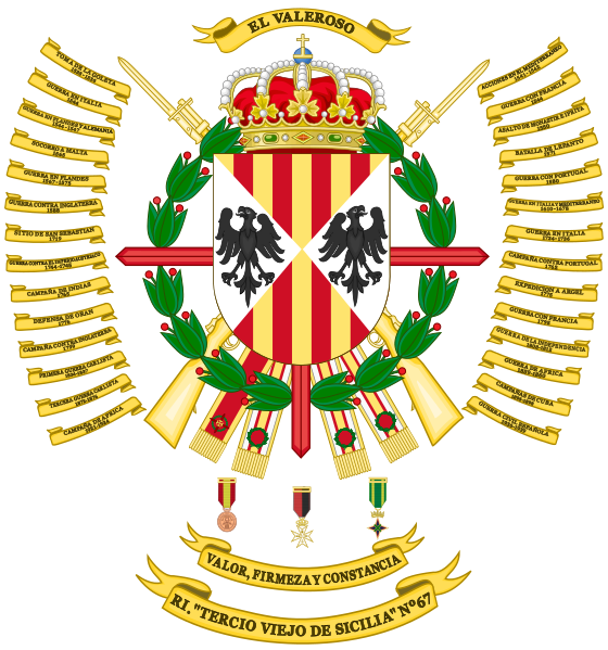 File:Infantry Regiment Tercio Viejo de Sicilia No 67, Spanish Army.png