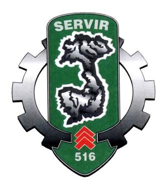 center Arms of 516th Train Regiment, French Army