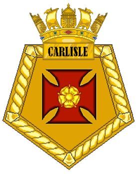 Coat of arms (crest) of the HMS Carlisle, Royal Navy