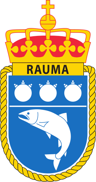 Coat of arms (crest) of the Minesweeper KNM Rauma (M352), Norwegian Navy