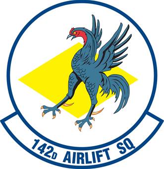 Coat of arms (crest) of the 142nd Airlift Squadron, Delaware Air National Guard
