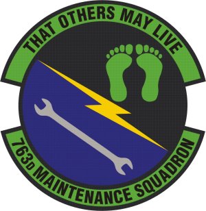 Coat of arms (crest) of the 763rd Maintenance Squadron, US Air Force