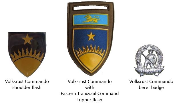 Coat of arms (crest) of the Volksrust Commando, South African Army