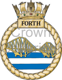 Coat of arms (crest) of the HMS Forth, Royal Navy