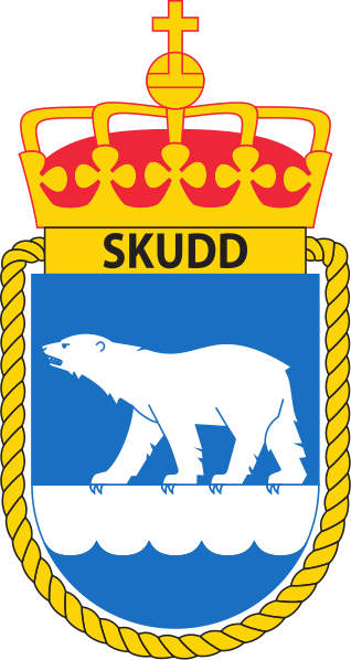 Coat of arms (crest) of the Fast Missile Boat KNM Skudd, Norwegian Navy