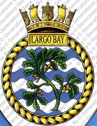 Coat of arms (crest) of the HMS Largo Bay, Royal Navy