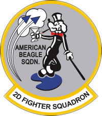 Coat of arms (crest) of the 2nd Fighter Squadron, US Air Force