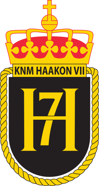 Coat of arms (crest) of the Training Ship KNM Haakon VII, Norwegian Navy