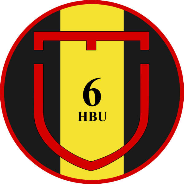 Emblem (crest) of the 6th Army Basic Training Company, II Battalion, The Engineer Regiment, Danish Army