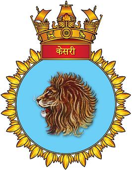 Coat of arms (crest) of the INS Kesari, Indian Navy