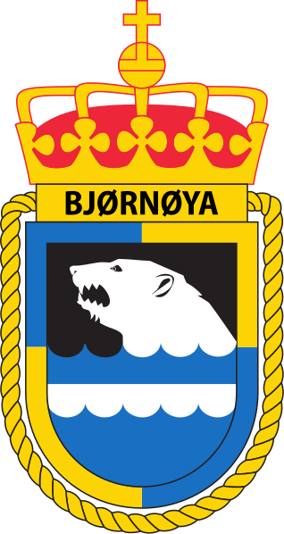 Coat of arms (crest) of the Coast Guard Vessel KV Bjørnøya, Norwegian Navy