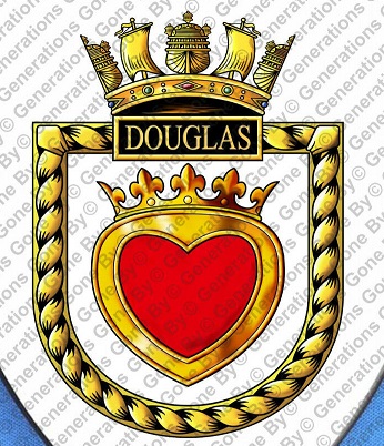 Coat of arms (crest) of the HMS Douglas, Royal Navy