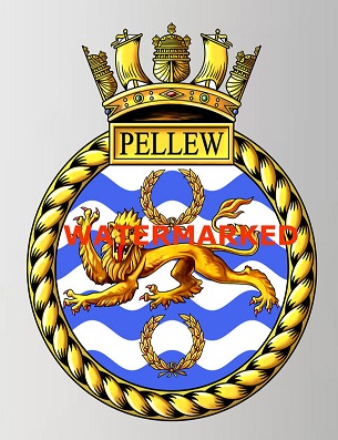 Coat of arms (crest) of the HMS Pellew, Royal Navy