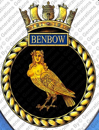 Coat of arms (crest) of the HMS Benbow, Royal Navy
