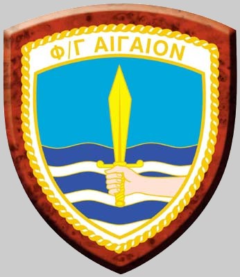 Coat of arms (crest) of the Frigate Aigaion (F460), Hellenic Navy