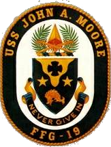 Coat of arms (crest) of the Frigate USS John A. Moore (FFG-19)