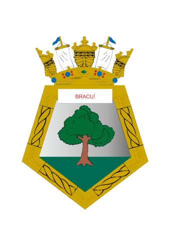 Coat of arms (crest) of the Patrol Ship Bracuí, Brazilian Navy