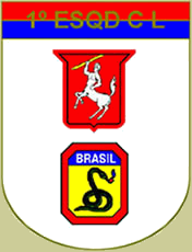 Coat of arms (crest) of the 1st Parachute Light Cavalry Squadron - Lieutenant Amaro Squadron, Brazilian Army