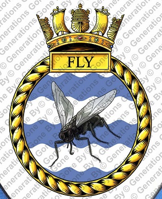 Coat of arms (crest) of the HMS Fly, Royal Navy
