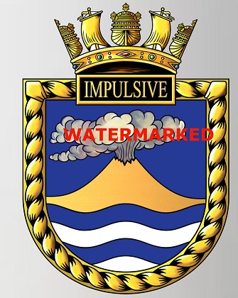 Coat of arms (crest) of the HMS Impulsive, Royal Navy