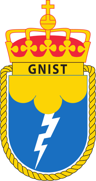 Coat of arms (crest) of the Fast Missile Boat KNM Gnist, Norwegian Navy