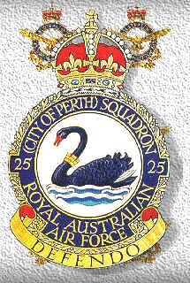 Coat of arms (crest) of the No 25 (City of Perth) Squadron, Royal Australian Air Force