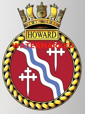 Coat of arms (crest) of the HMS Howard, Royal Navy