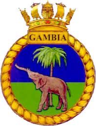 Coat of arms (crest) of the HMS Gambia, Royal Navy