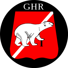 Emblem (crest) of the I Armoured Infantry Battalion, The Guards Hussar Regiment, Danish Army