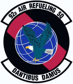 Coat of arms (crest) of the 92nd Air Refueling Squadron, US Air Force